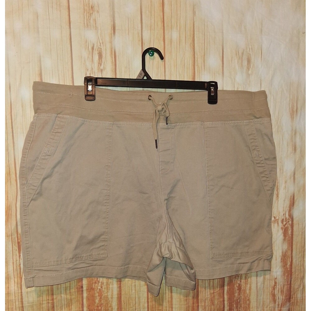 Terra & Sky Khaki Pull-on Bermuda Shorts Sz 3X